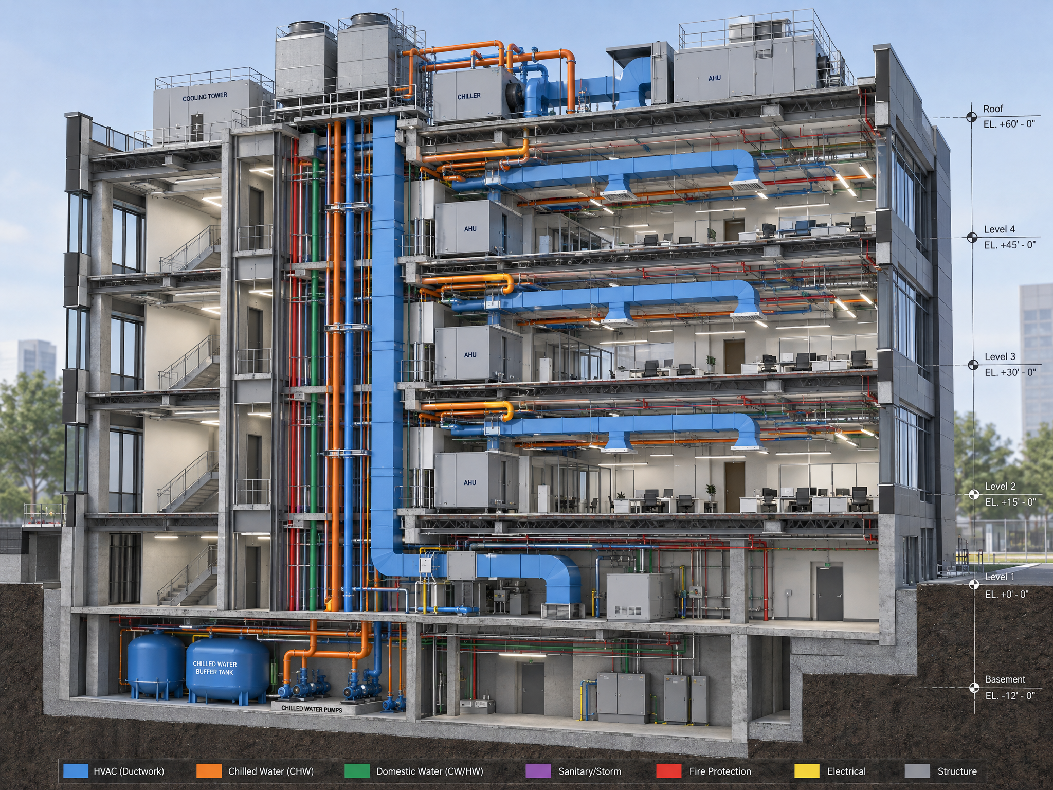 3D Building Cutaway