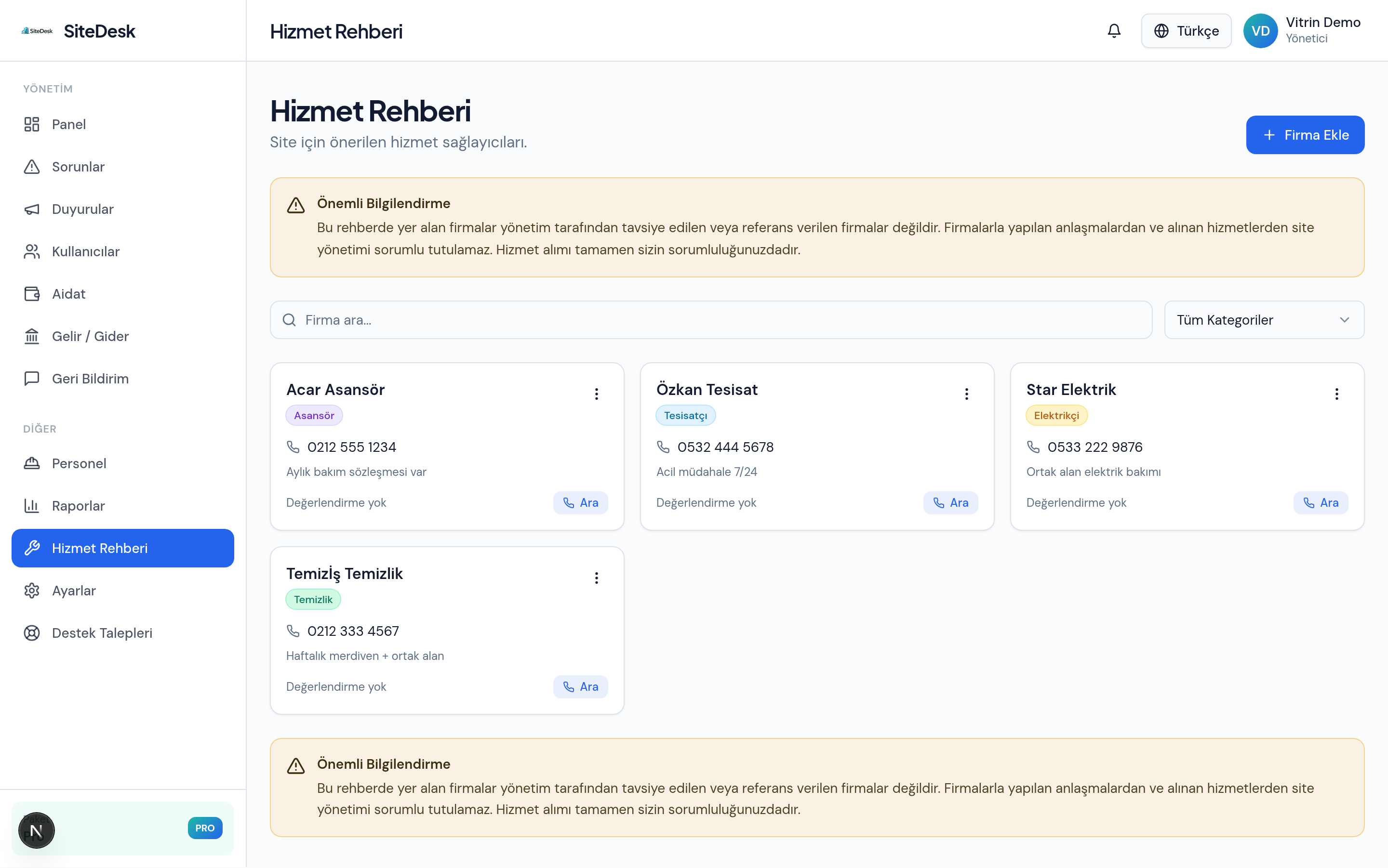 Service Directory